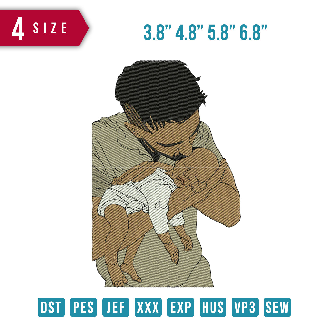 Father Kissing Baby