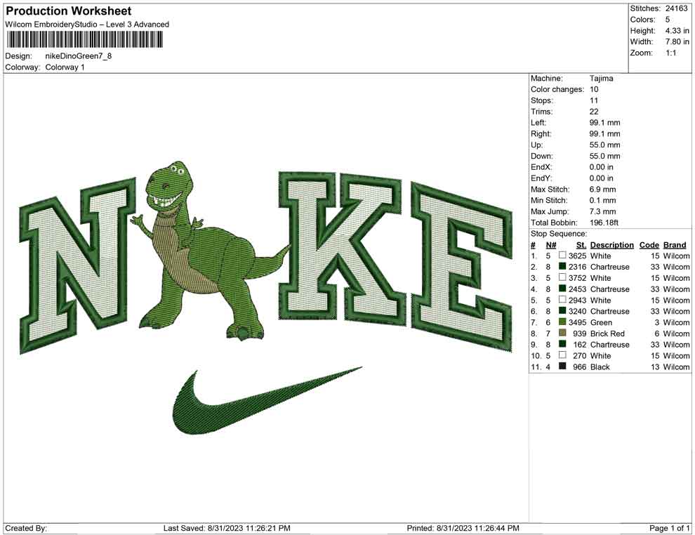 Nike Dino Green
