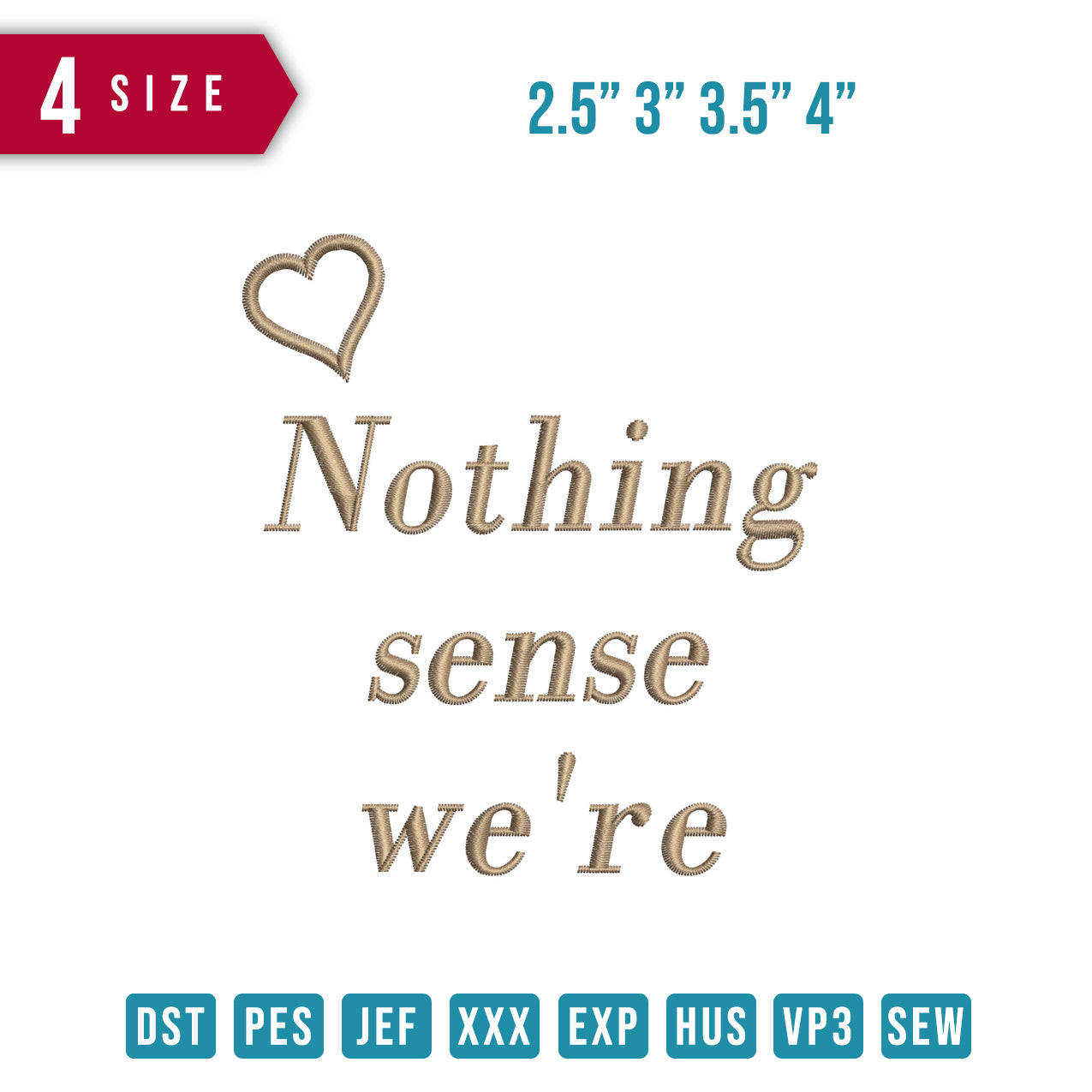 Nothing sense we're