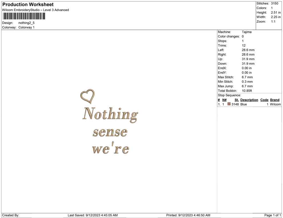Nothing sense we're