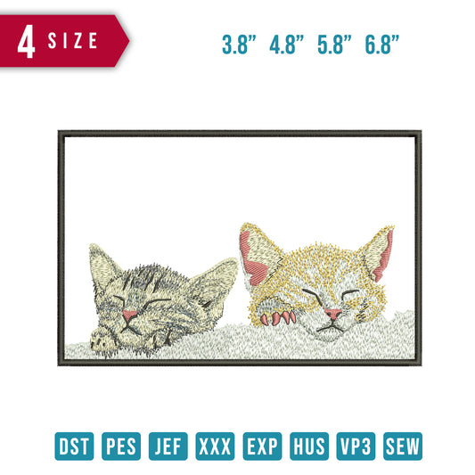 2 cat Sleeps no bg