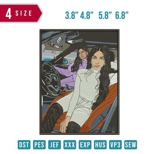 2 Ladies on the Car