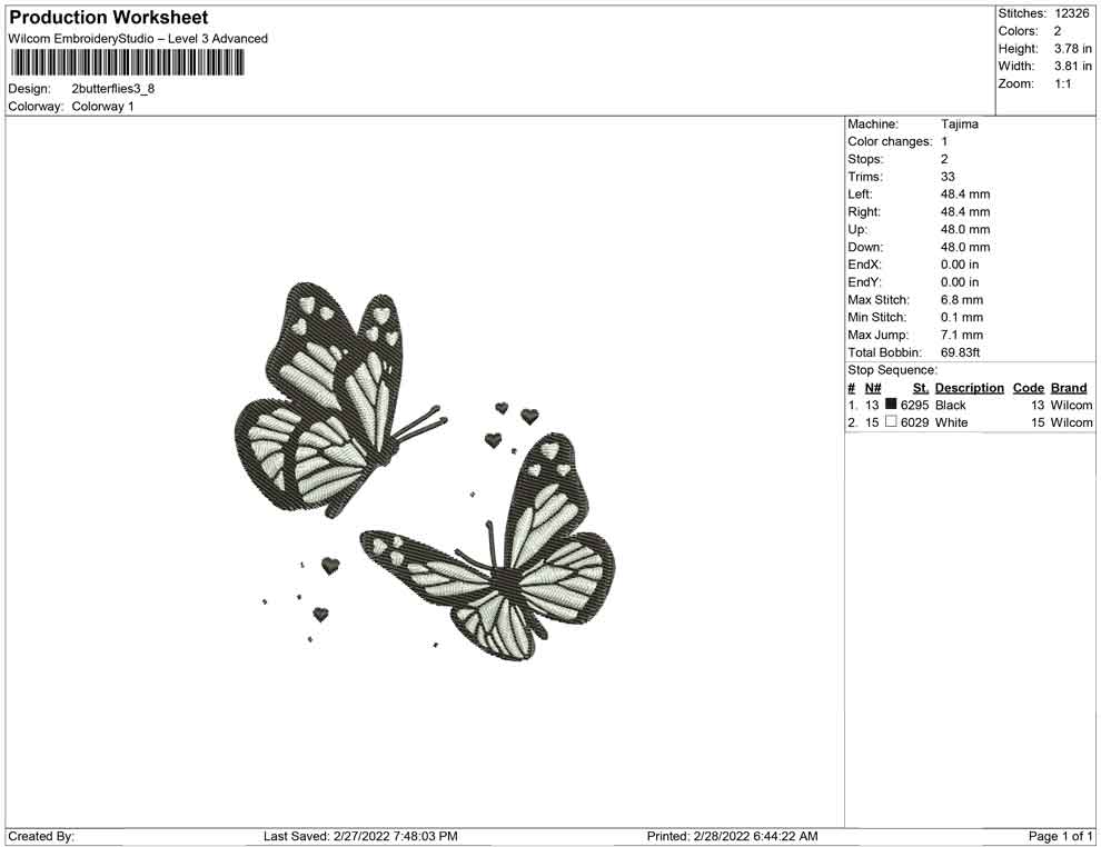 2 butterflies