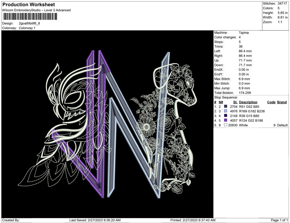 2 goat Motif