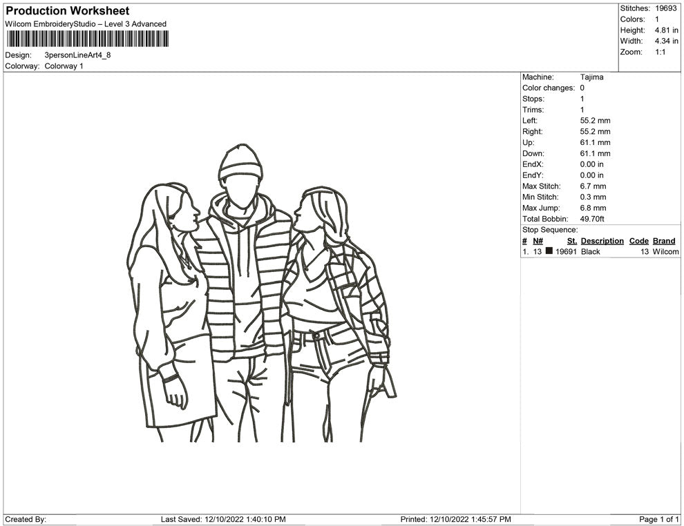 3 Person LineArt