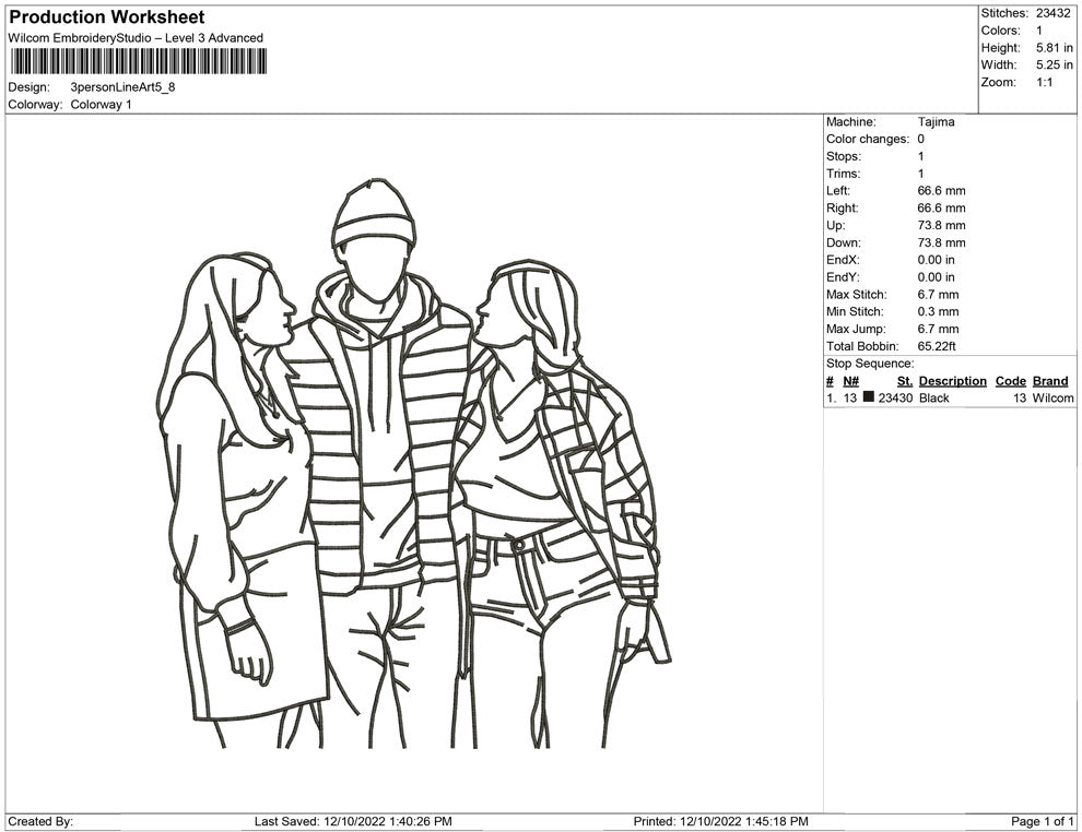 3 Person LineArt