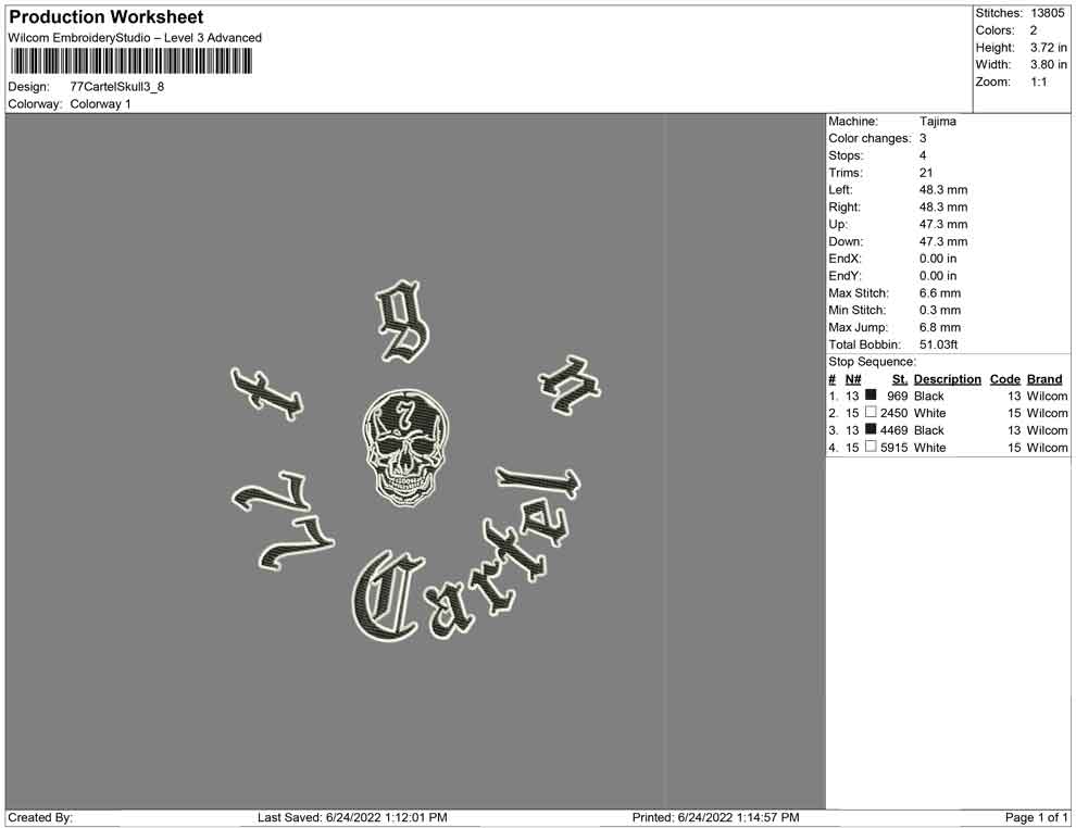 77 Cartel Skull
