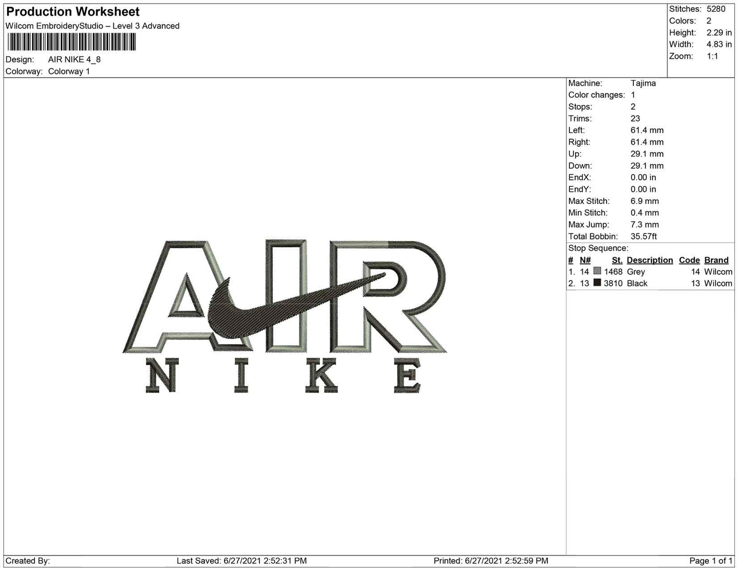 Air nike swoosh overlap