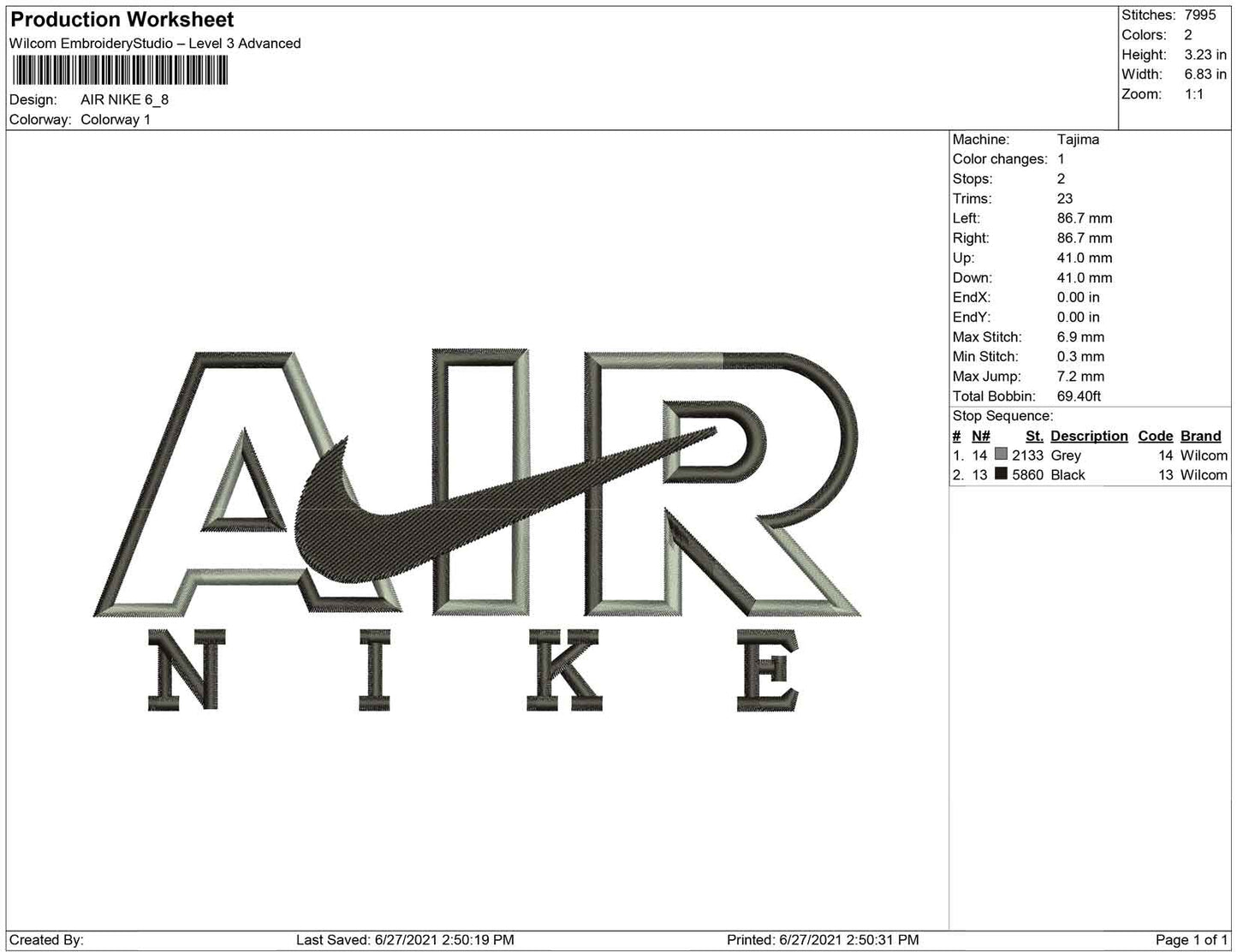 Air nike swoosh overlap