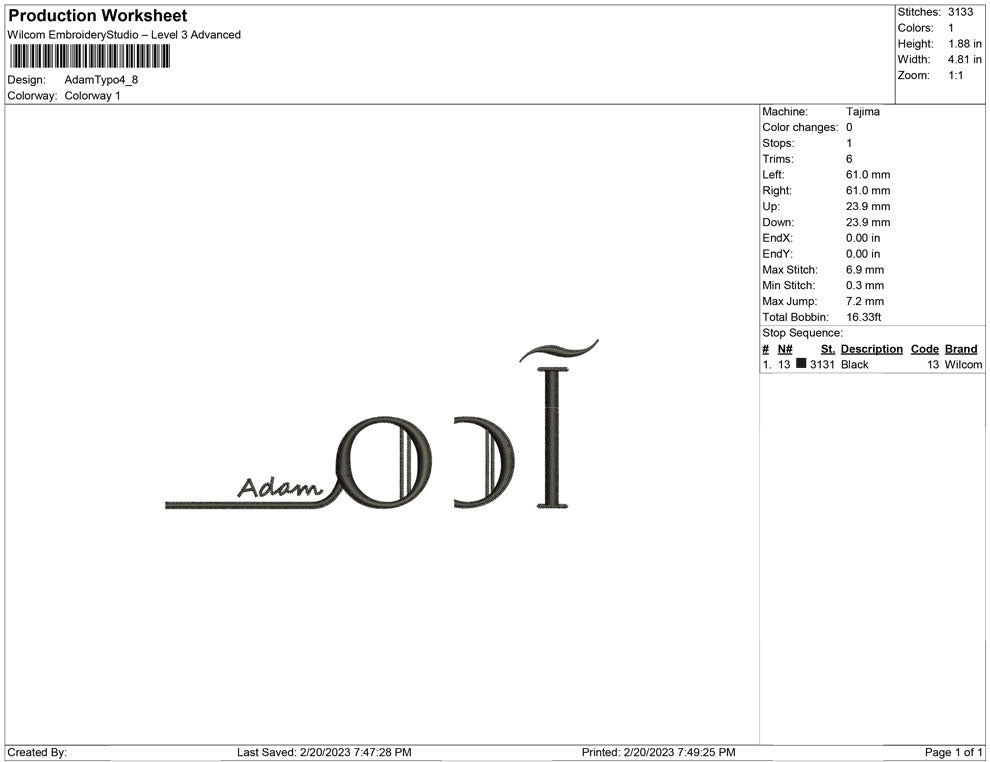 Adam Typo