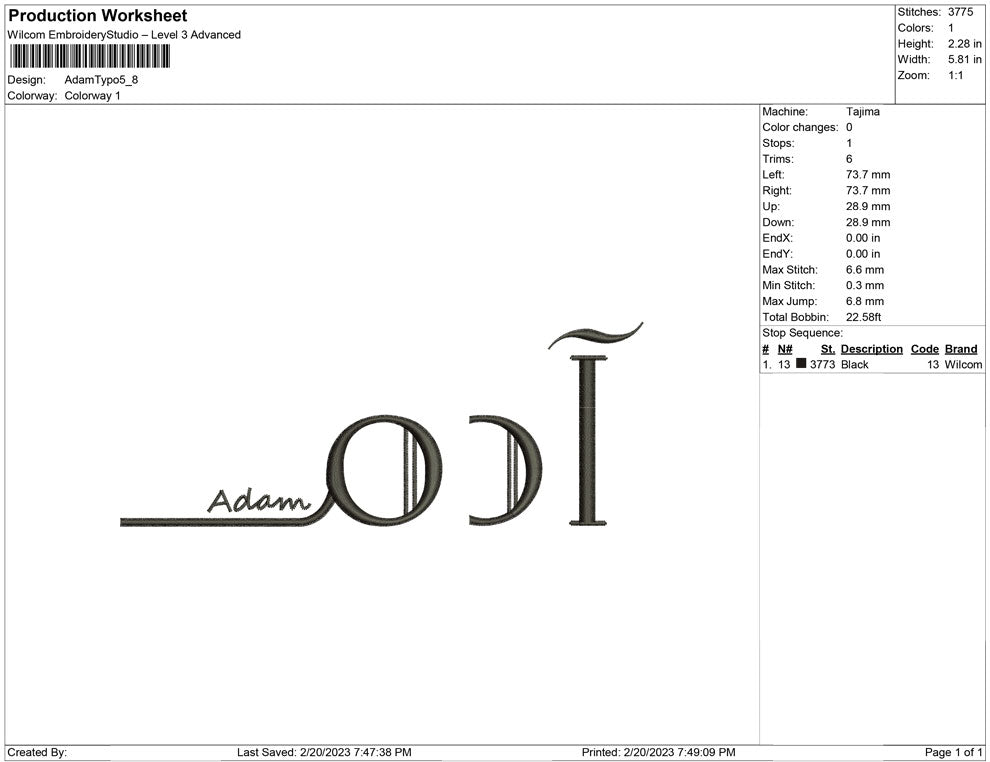 Adam Typo
