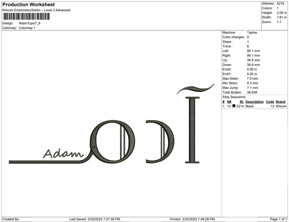 Adam Typo