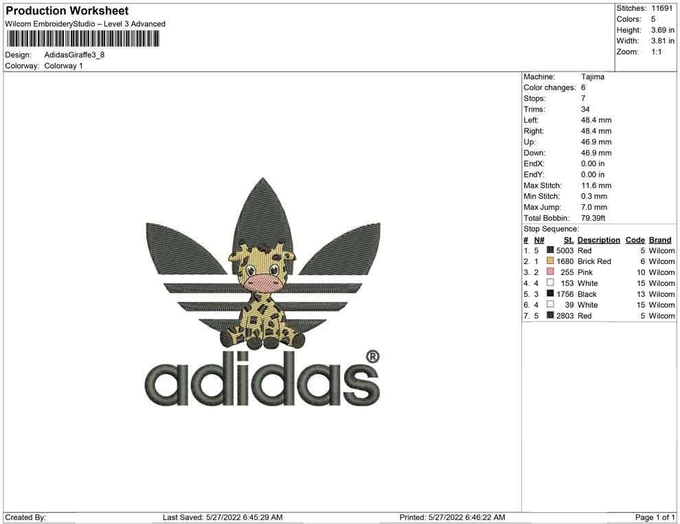 Adidas Giraffe