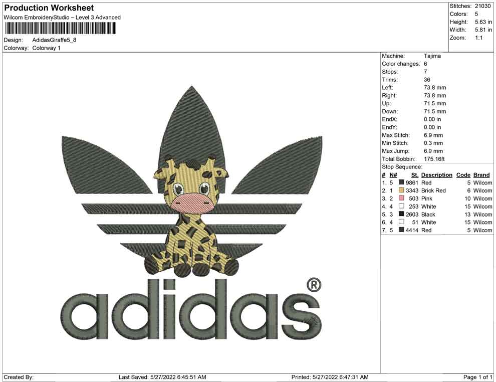 Adidas Giraffe