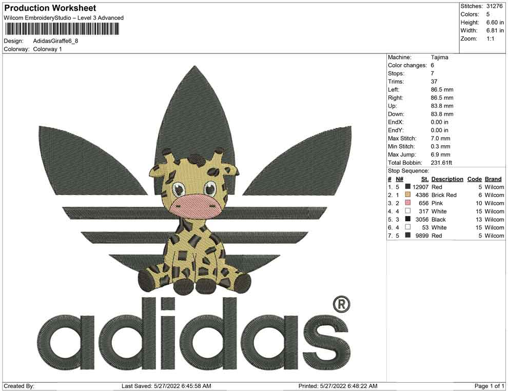 Adidas Giraffe