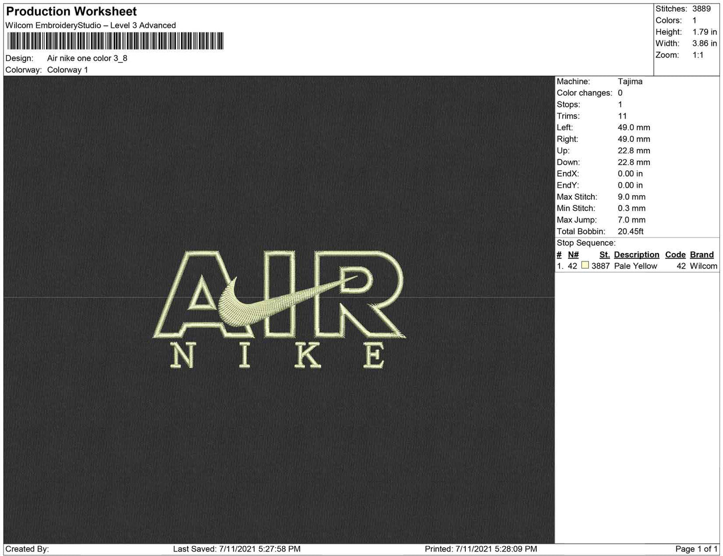 Air Nike One color