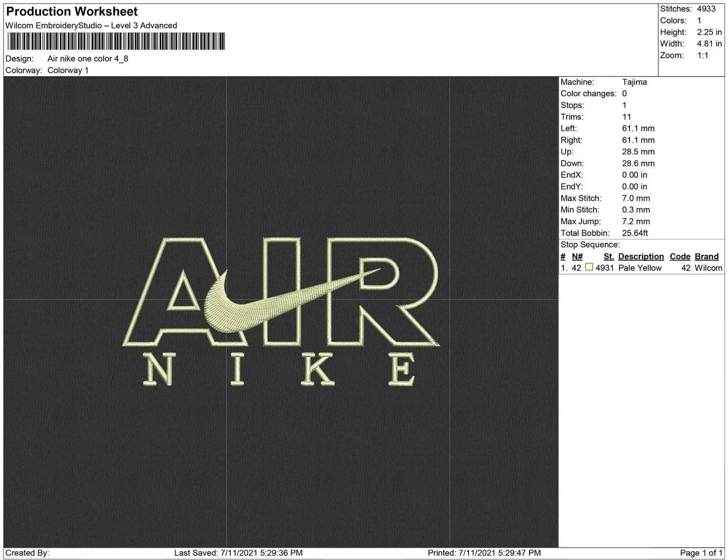 Air Nike One color