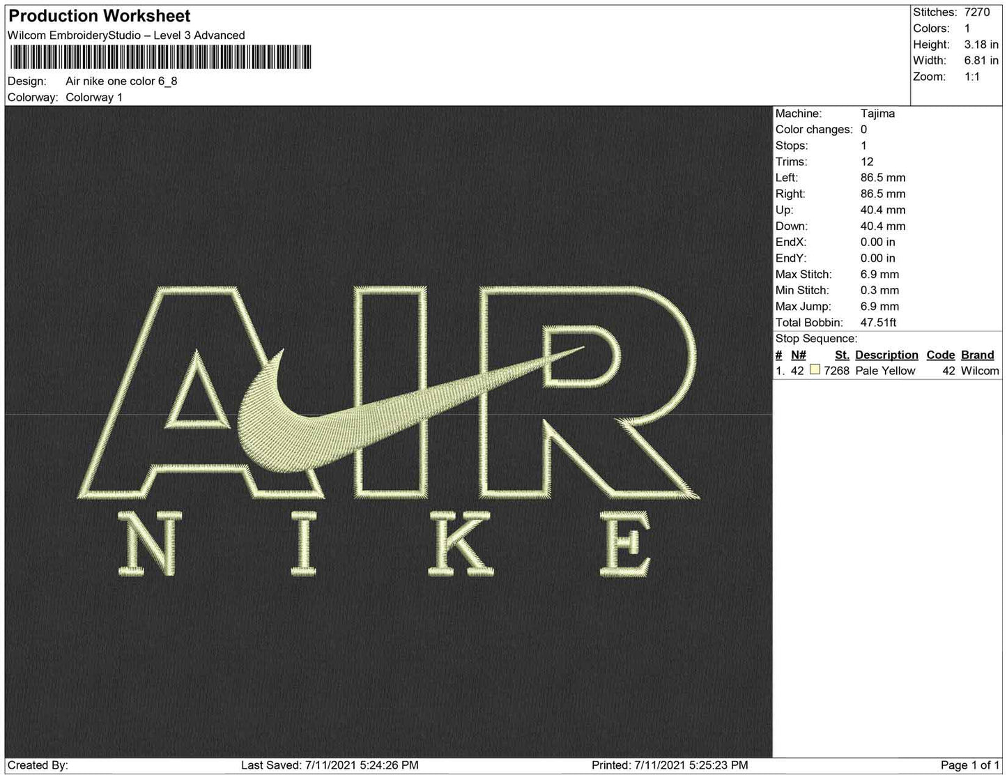 Air Nike One color