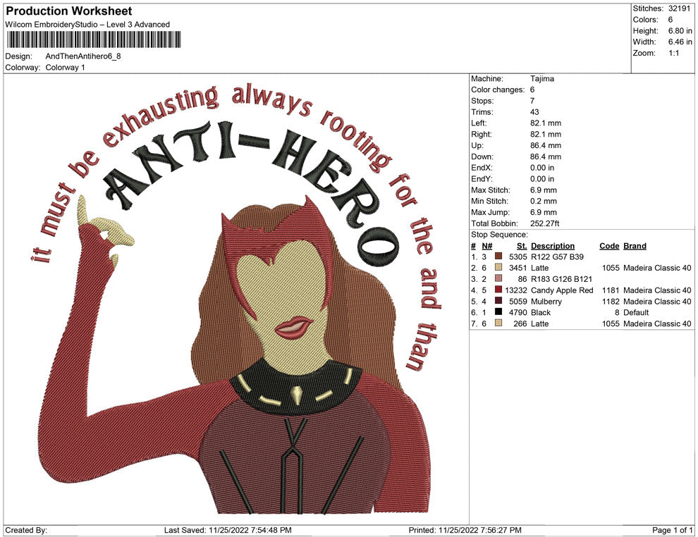 and then Anti hero