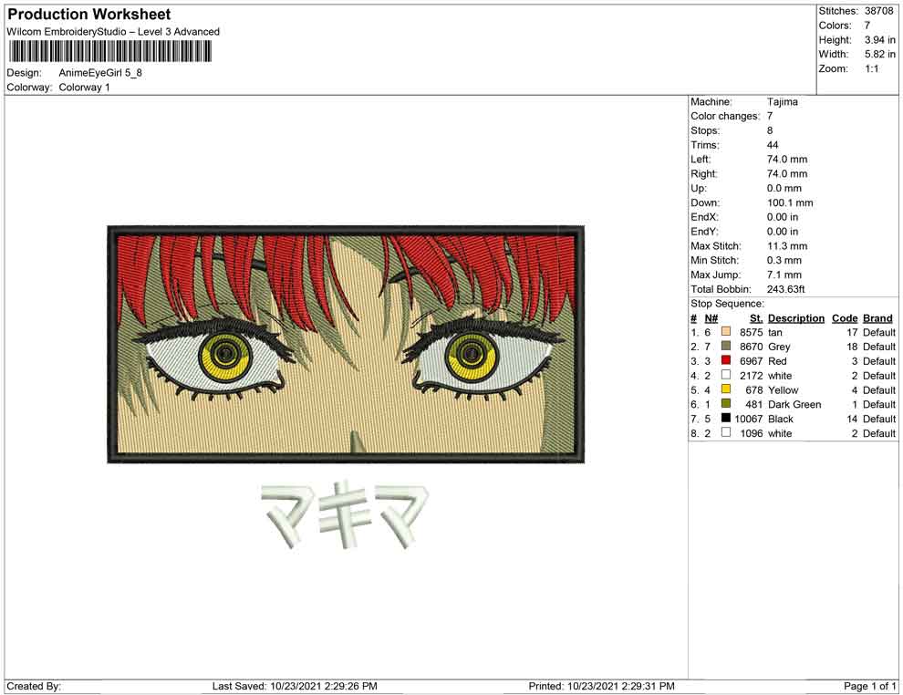 Anime Eye Girl
