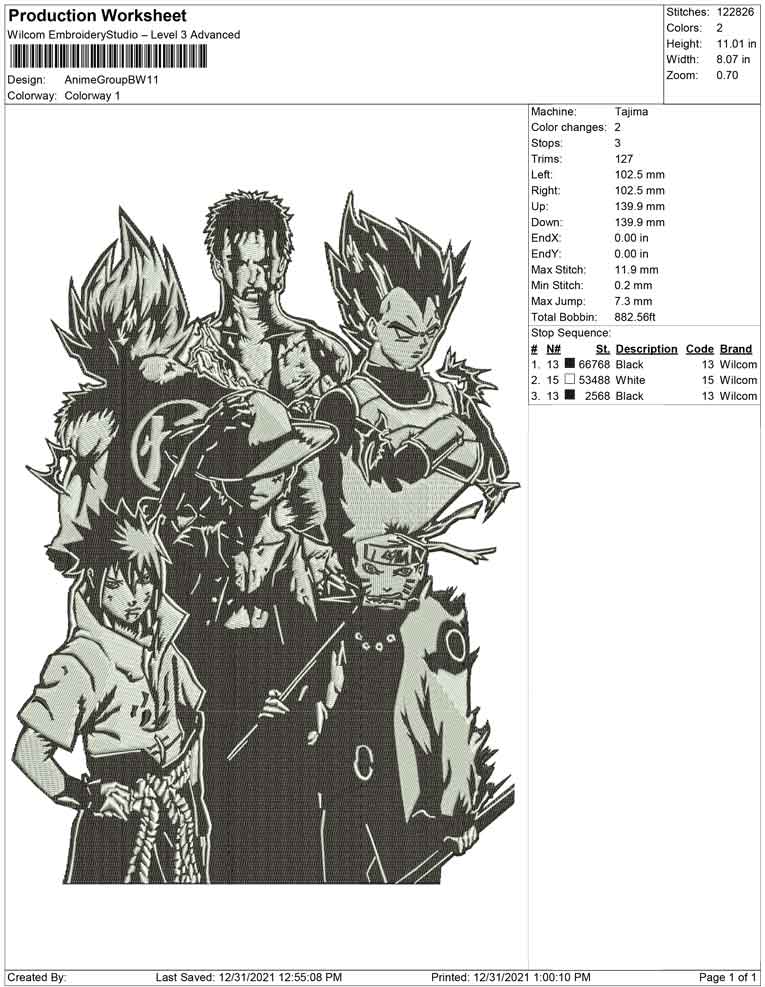 Anime group Black white
