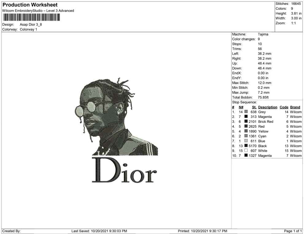 Asap Rocky Dior