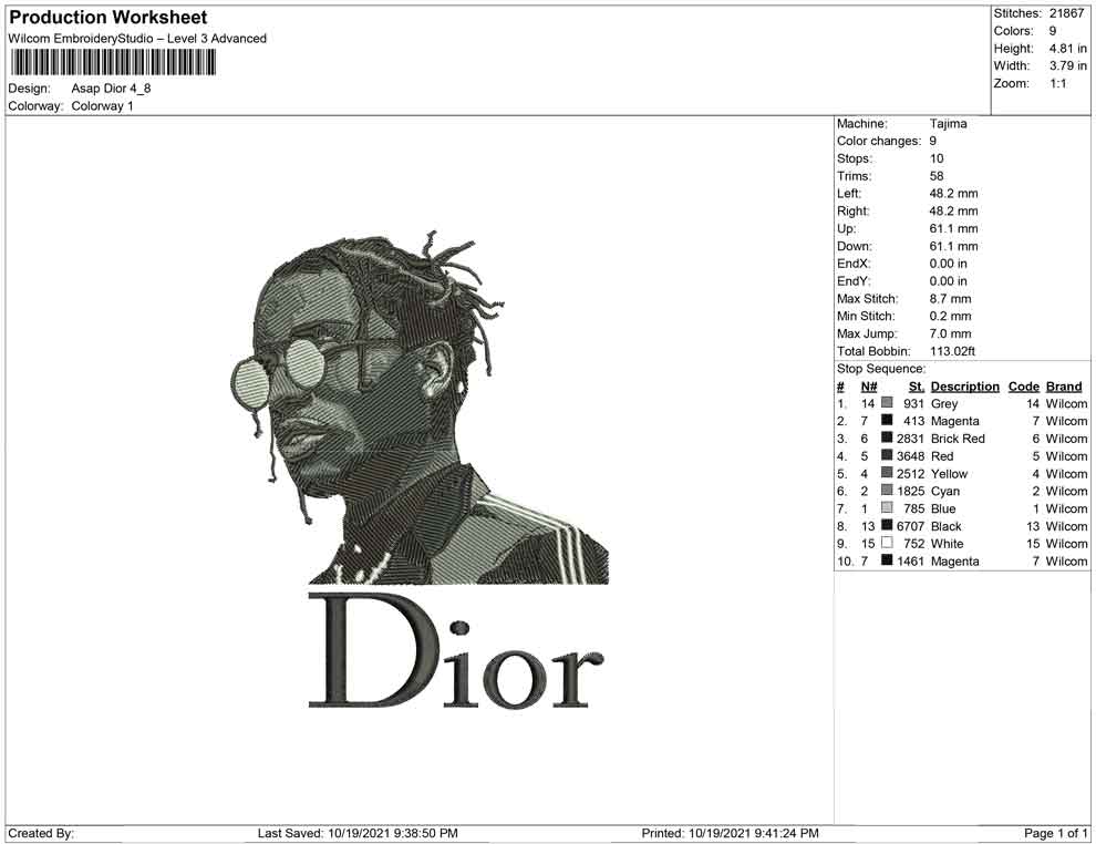 Asap Rocky Dior