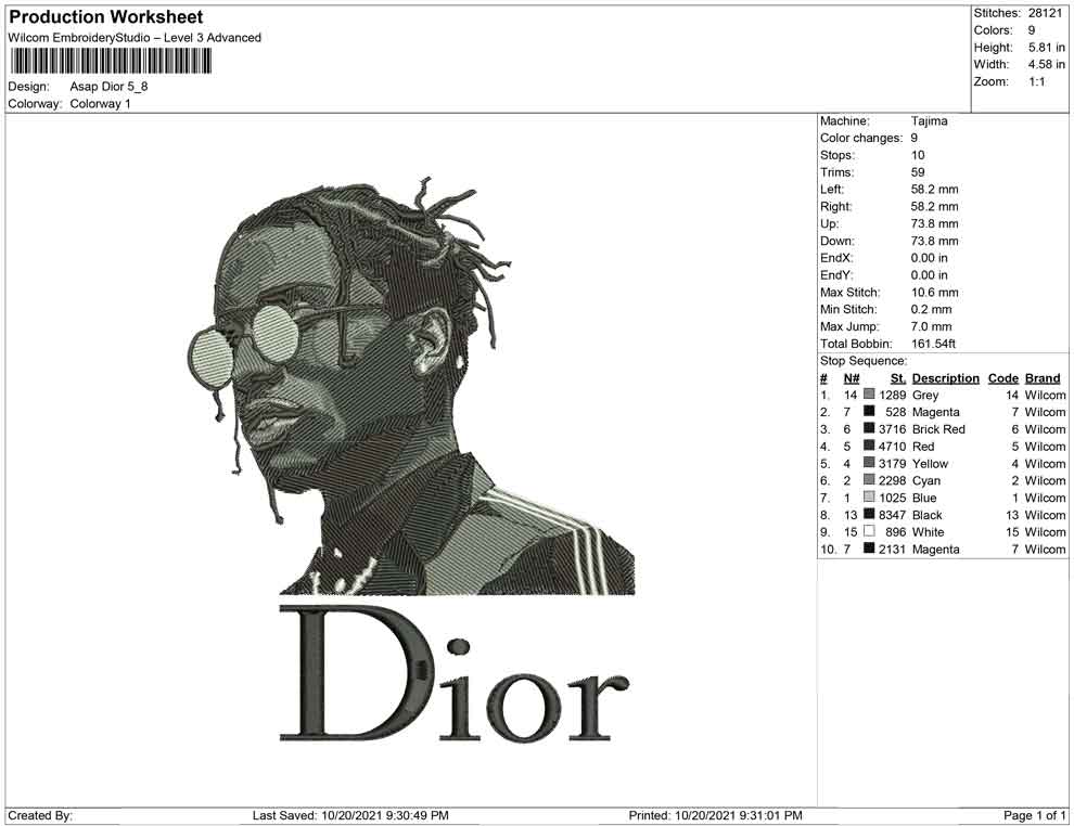 Asap Rocky Dior