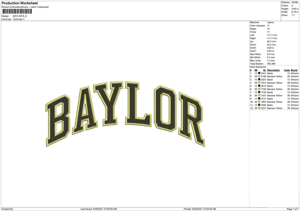 Baylor big size