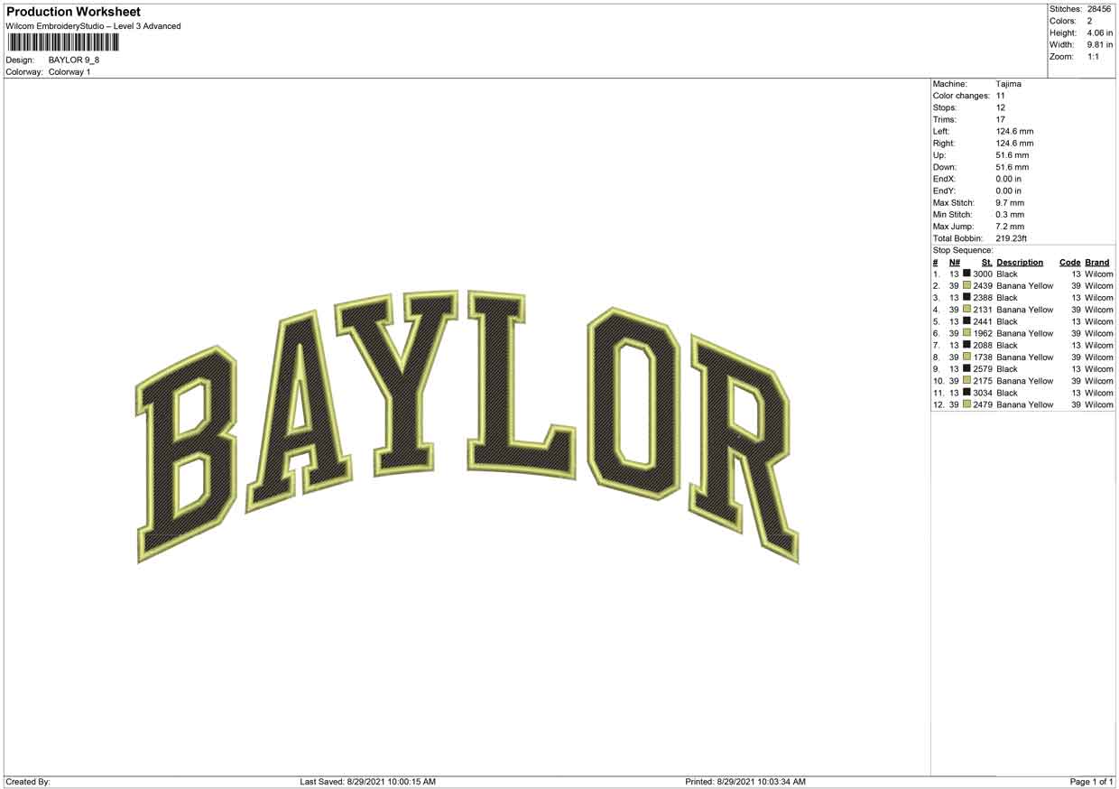 Baylor big size