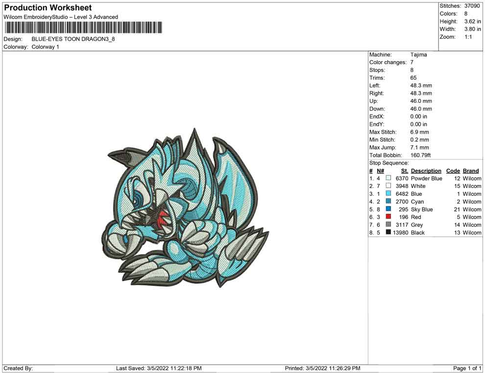BLUE EYES TOON DRAGON