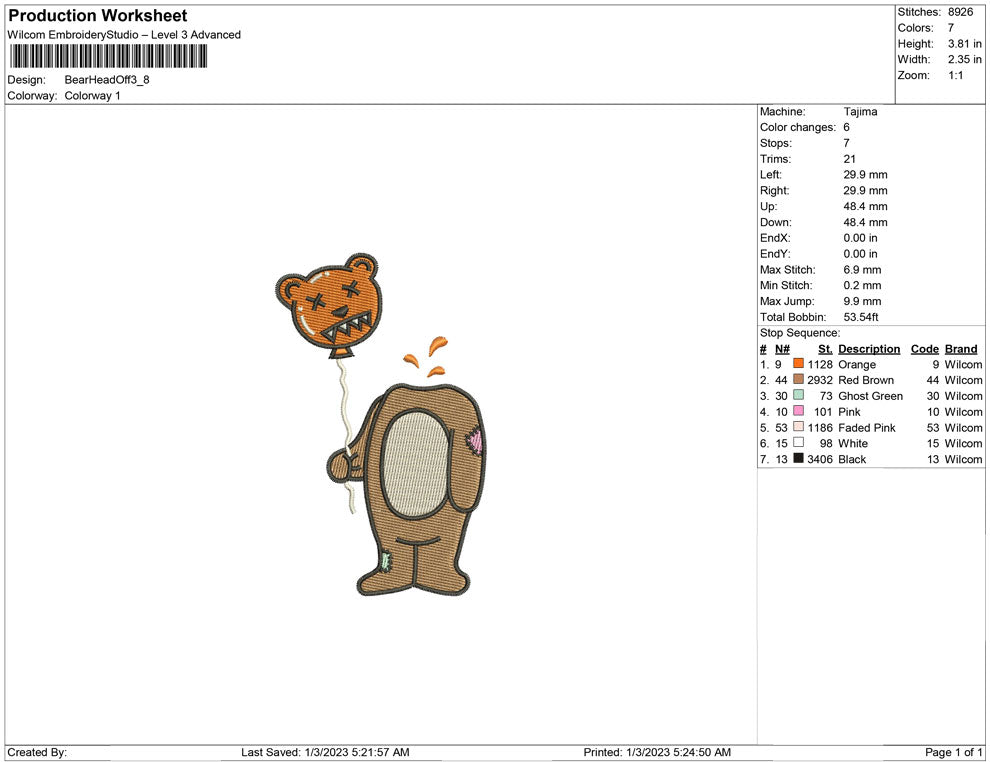 Bear Head off