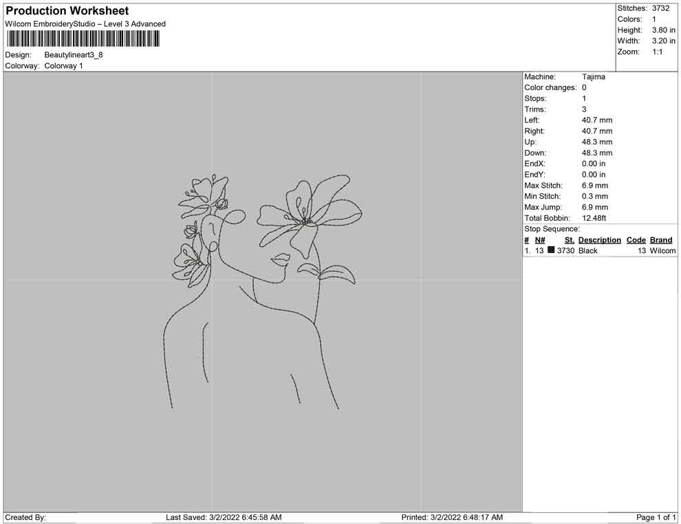 Beauty Line art