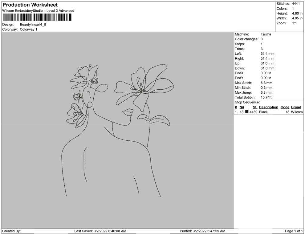 Beauty Line art