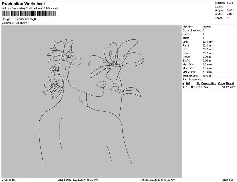 Beauty Line art