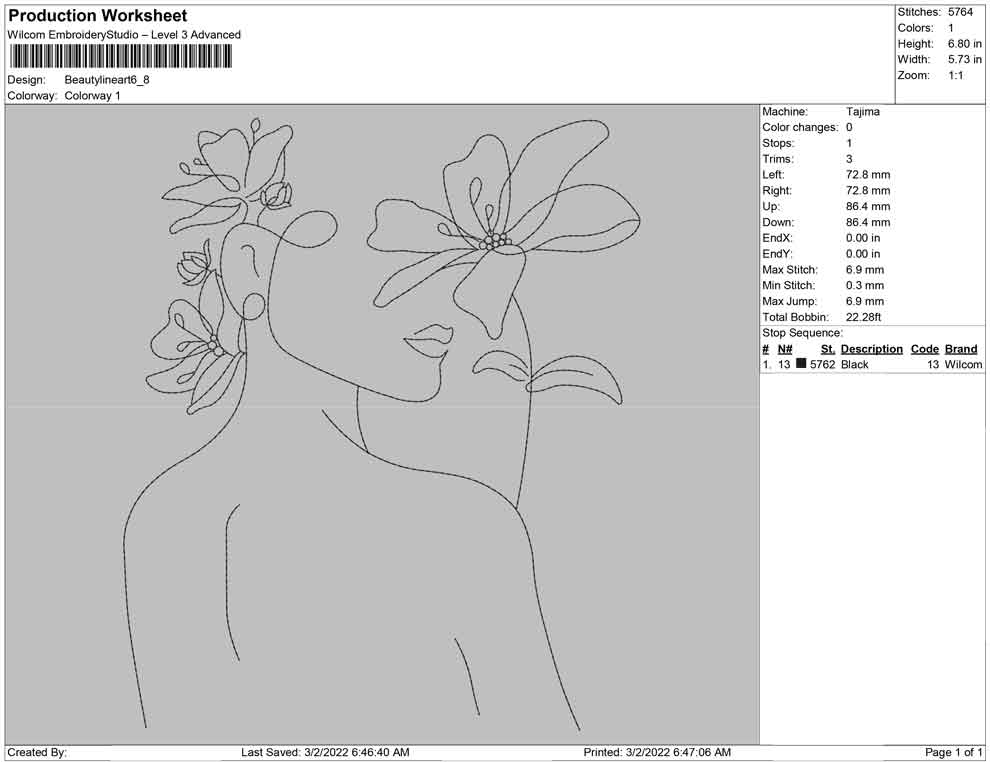 Beauty Line art