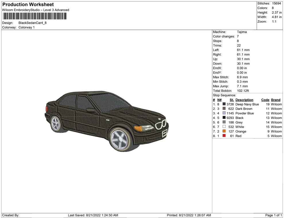 Black Sedan Car
