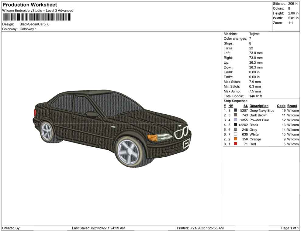 Black Sedan Car