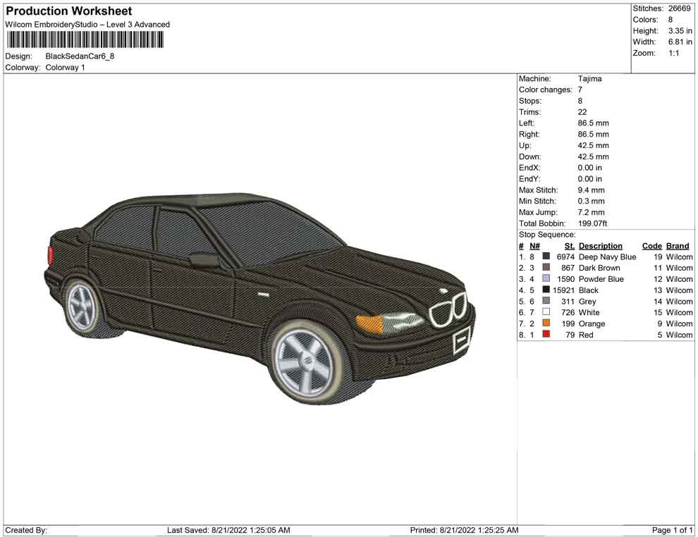 Black Sedan Car