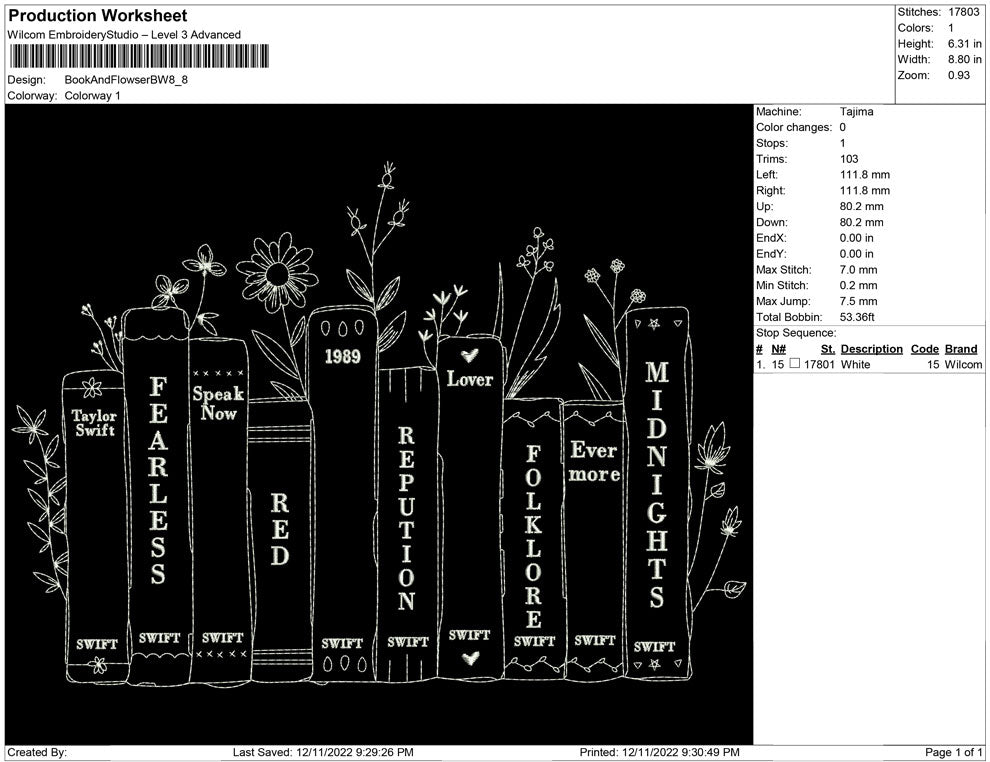 Book And Flower black white