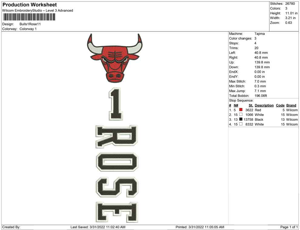 Bull 1 Rose