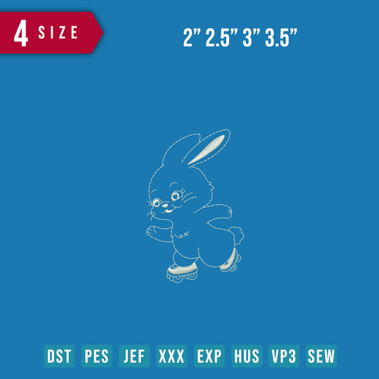 Bunny Running outline