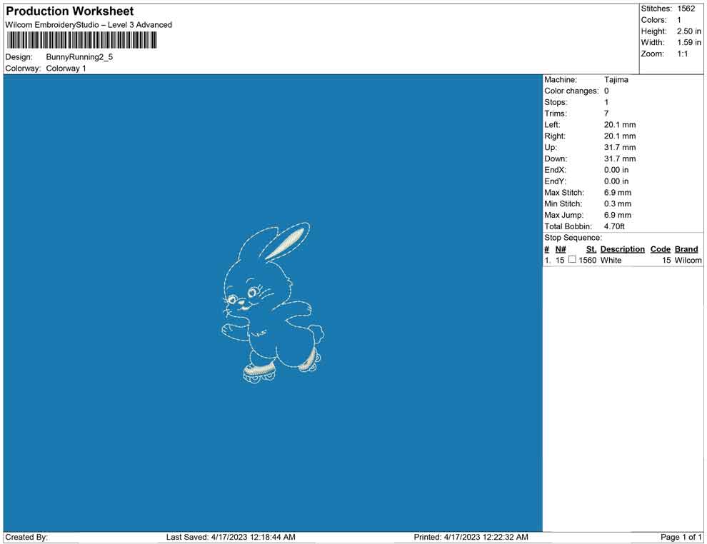 Bunny Running outline