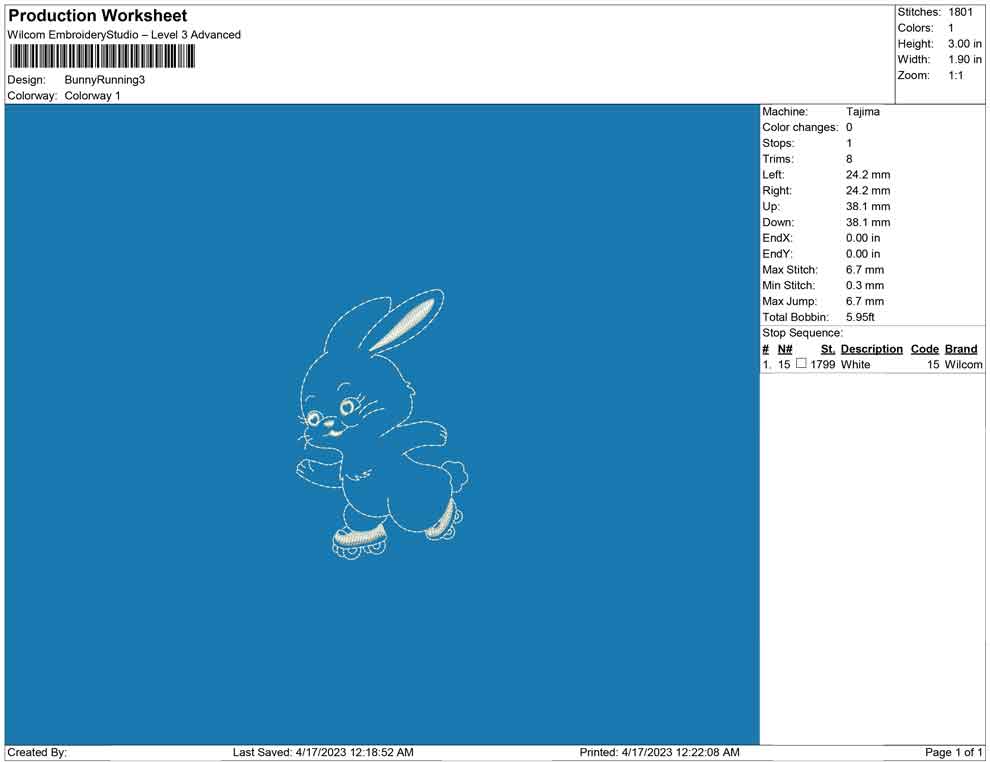 Bunny Running outline