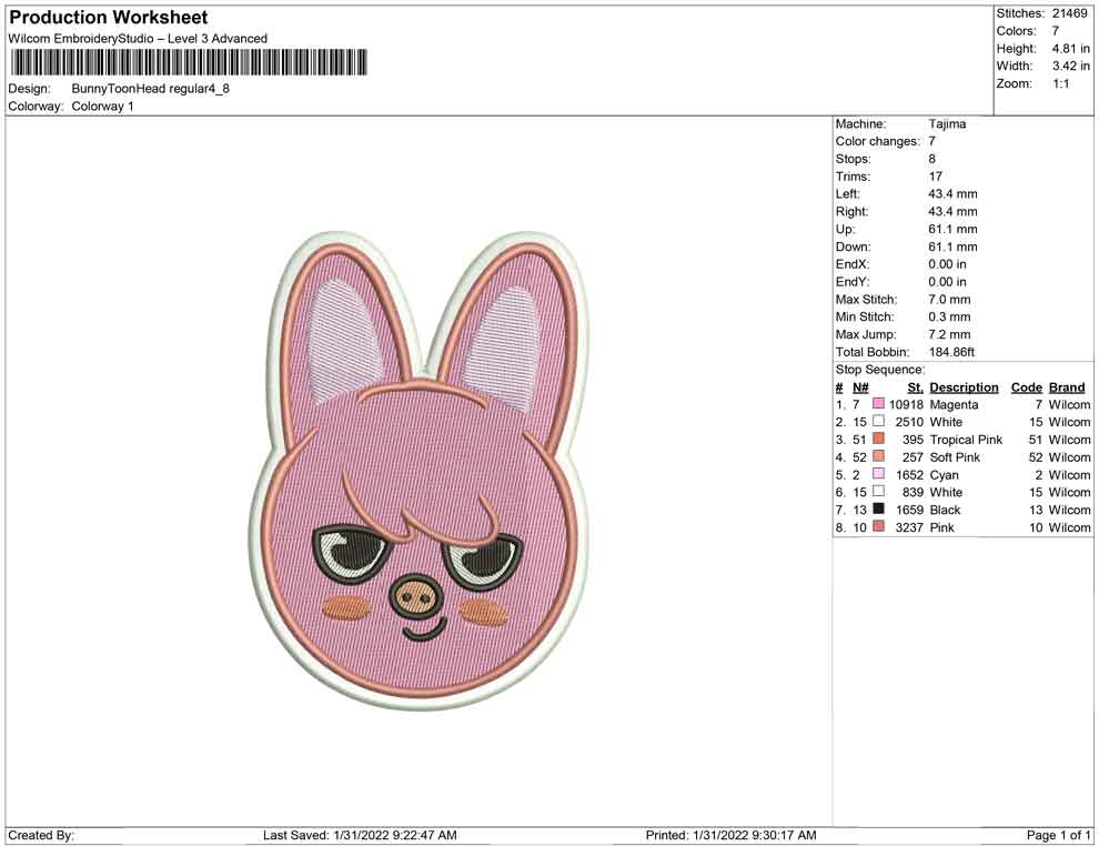 Bunny toon head regular