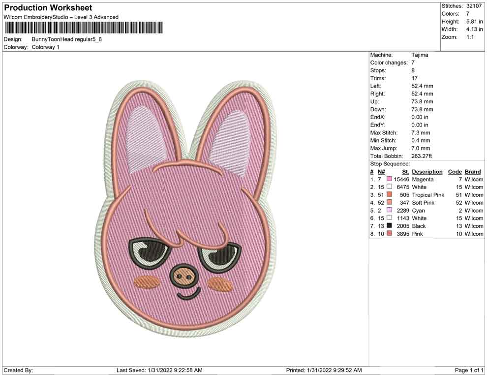Bunny toon head regular