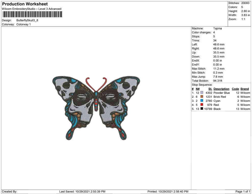 Butterfly Skull