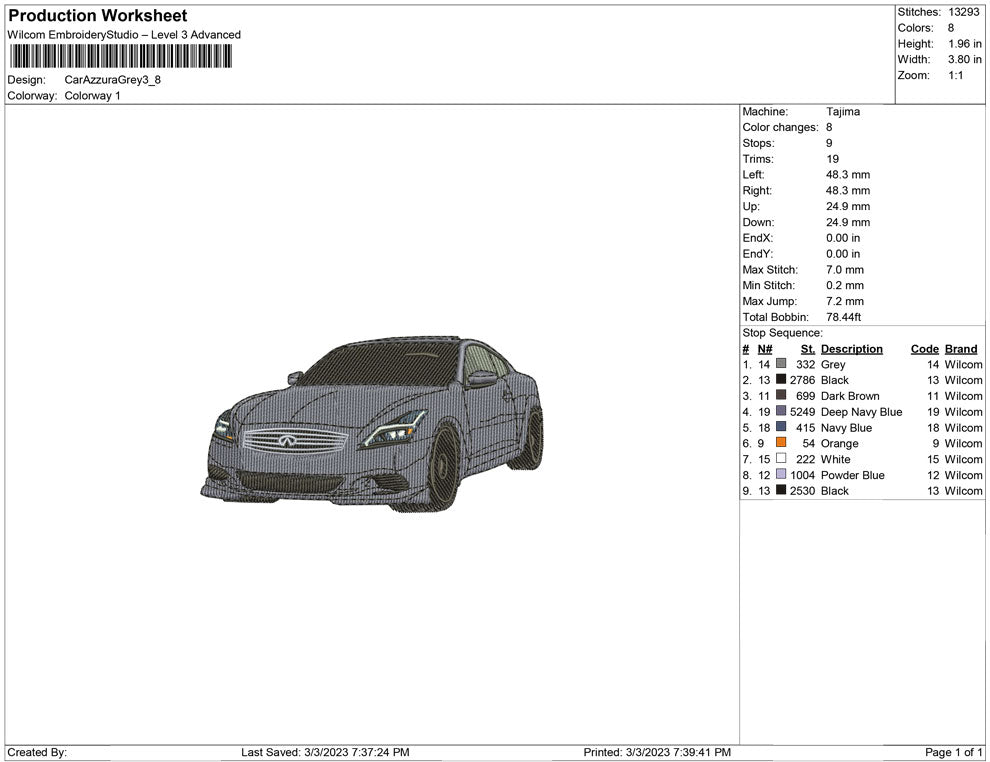 Car Azzura grey