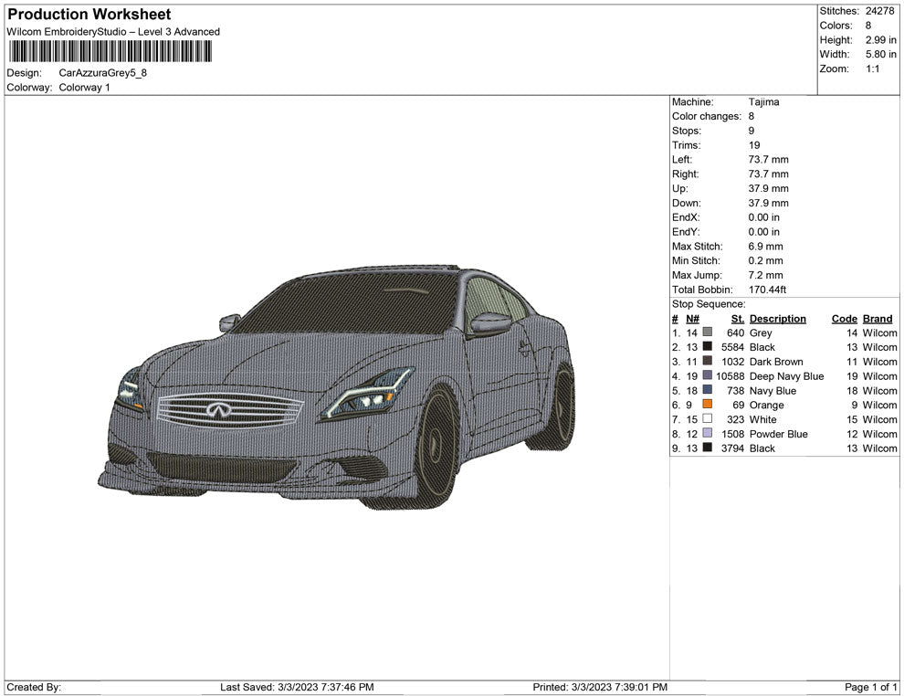 Car Azzura grey