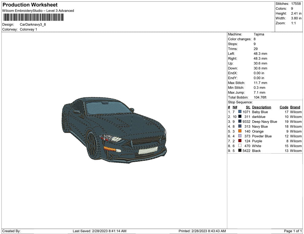 Car Dark Navy